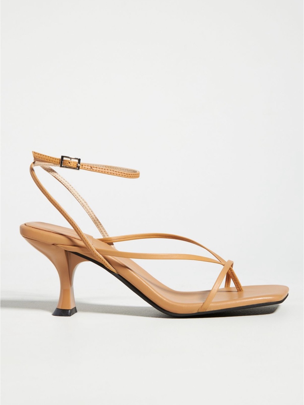 NIB Jeffrey Campbell Fluxx Tan Kitten Ankle-Heel Sandal